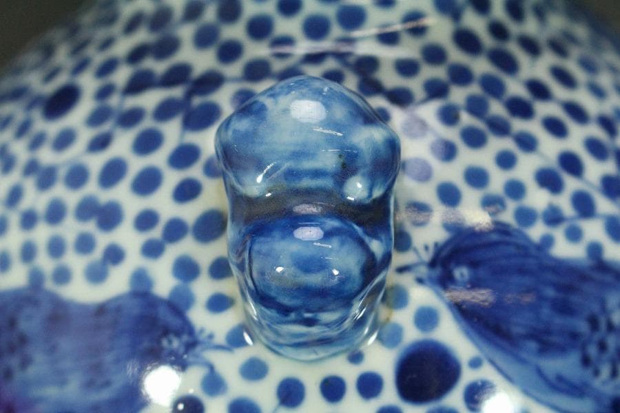 中国美術 青花 瓶人物花鳥紋 瓶 高31cm 希少 (LC138)