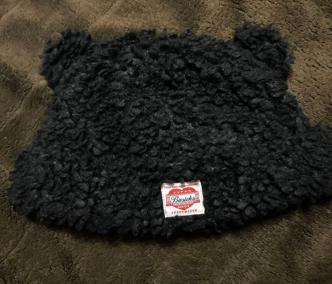 BASICKS（ベーシックス）ボアキャップ ブラック（耳付き）