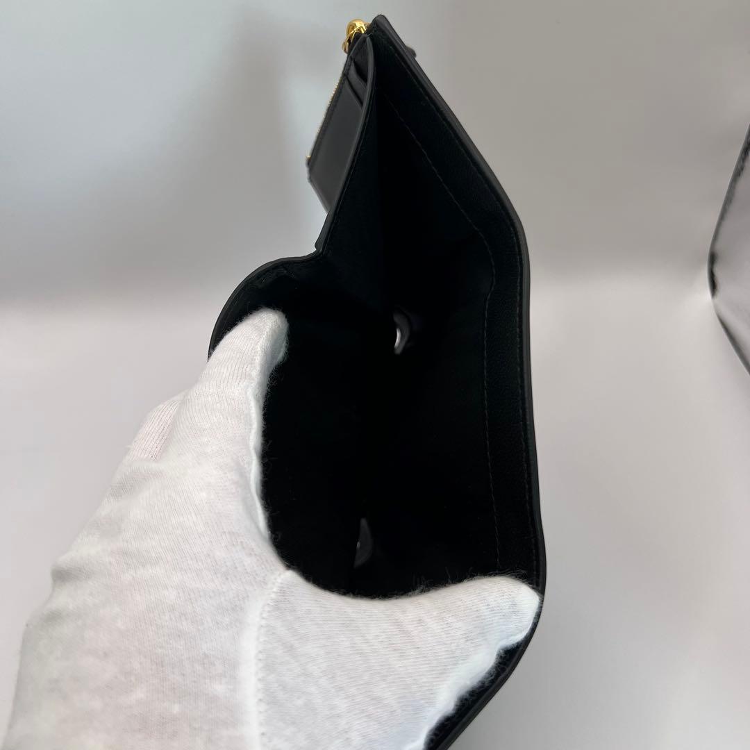 MARNI 三つ折り財布　PRISMA ブラック　ゴールド　財布　ウォレット　黒
