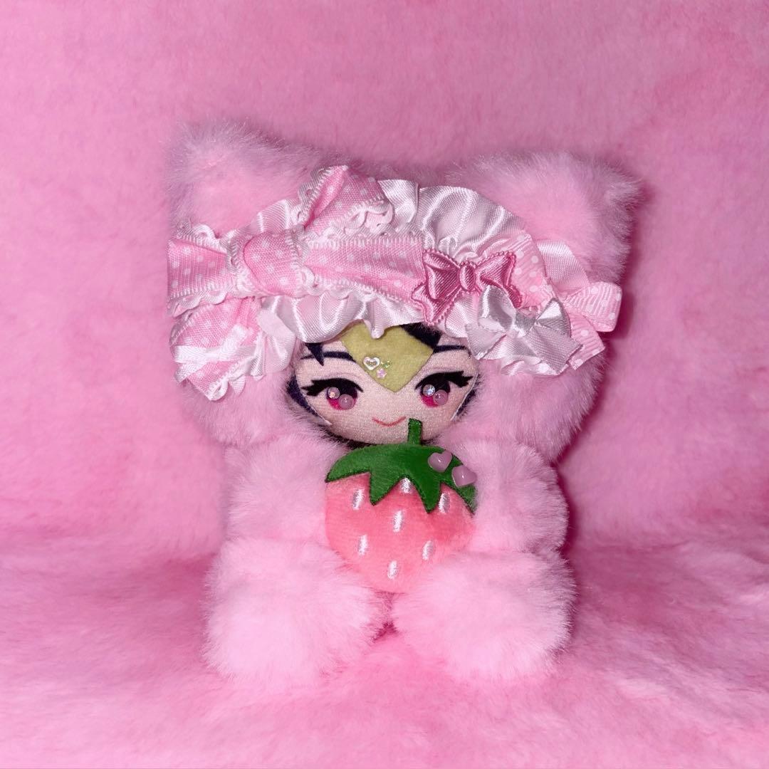♡ 10cm ぬい服 おすわり いちご ねこ うさぎ にじぱぺっと ♡
