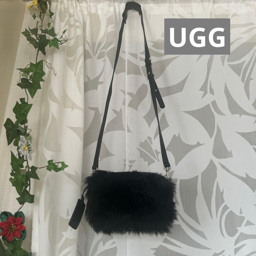 正規品 新品未使用 UGG アグ クロスボディ ファー×レザー ショルダー