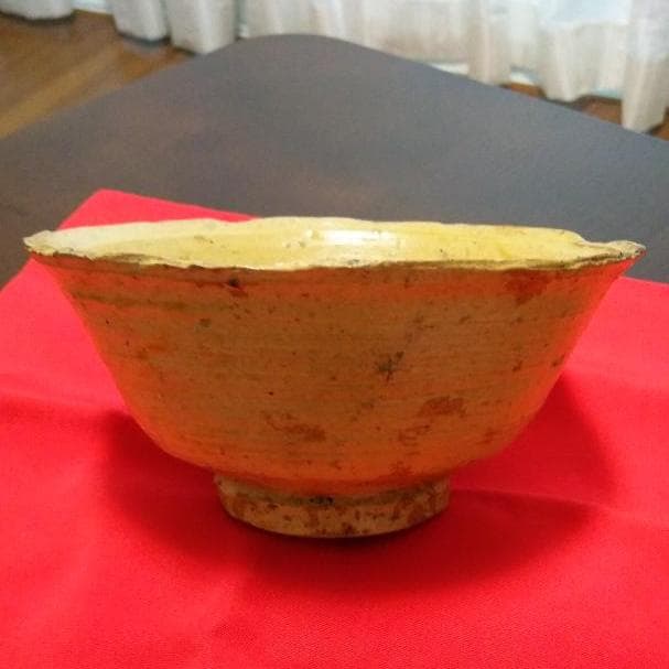 お値下げ中 茶道具 髙麗茶碗黄伊羅保室町～江戸初期伝来逸品