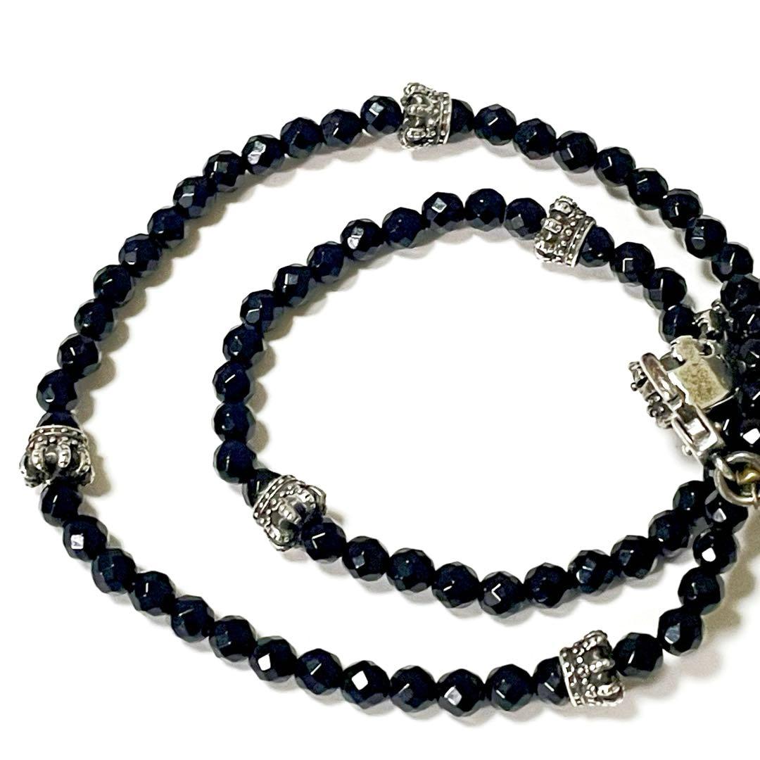 JUSTIN DAVIS クラウン オニキス ブレスレット ブラック sv925