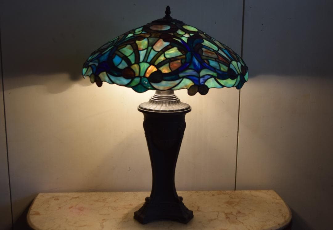 ヴィンテージ　ドイツ製　ステンドグラス・ランプ