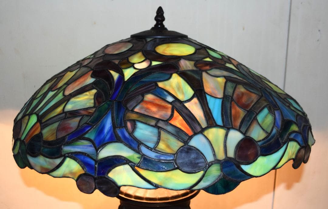 ヴィンテージ　ドイツ製　ステンドグラス・ランプ