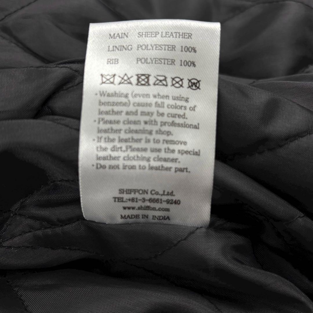 k-sumidagawaAKM シープレザー パディングブルゾン M