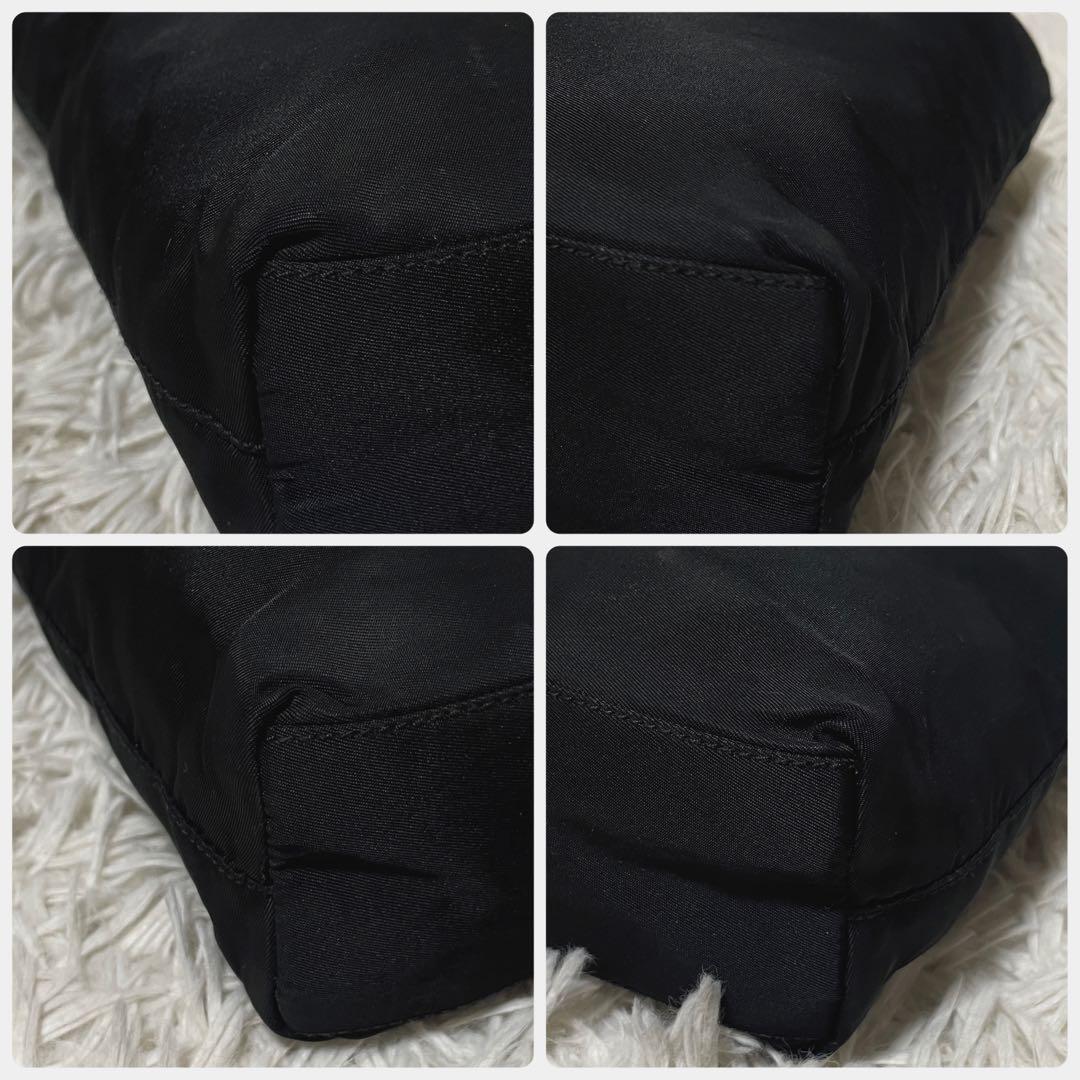 【美品】PRADA プラダ　ミニ　ハンドバッグ　トート　ナイロン　ブラック　黒