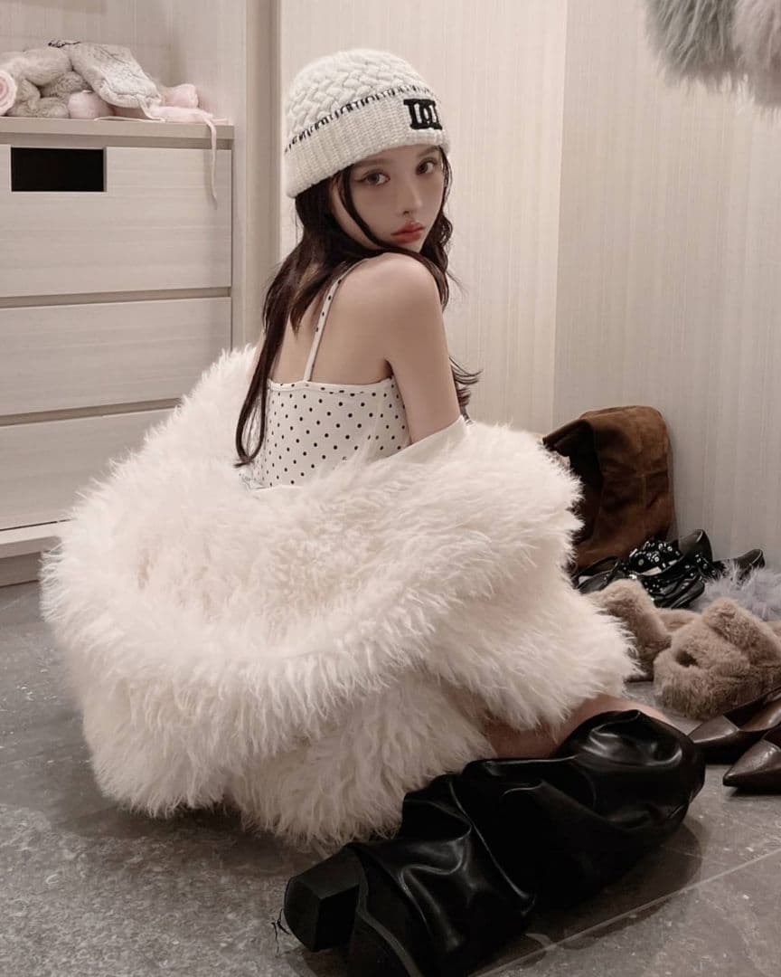 ダーリッチ DDロゴバスケットニットビーニー セット 黒 白