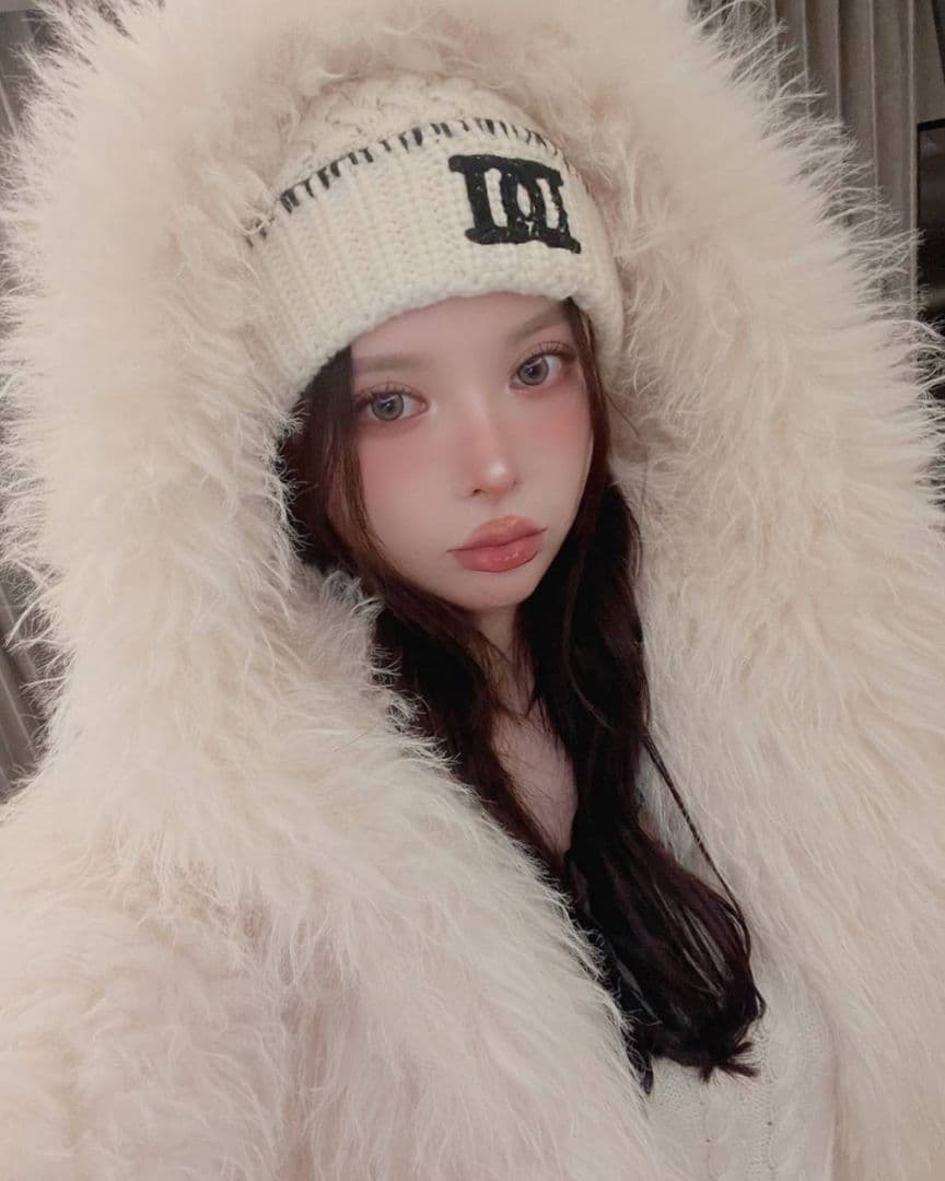 ダーリッチ DDロゴバスケットニットビーニー セット 黒 白