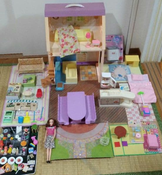 8 リカちゃん「おばあちゃんの家」洗濯機付 レア 昭和レトロ リカちゃんハウス