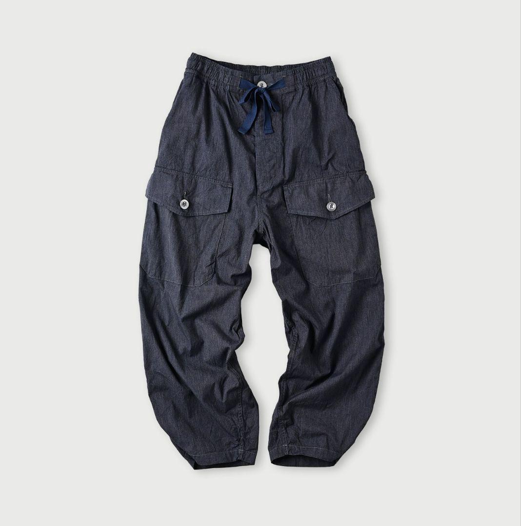 45R★撚杢平の908テントパンツ（インディゴ）