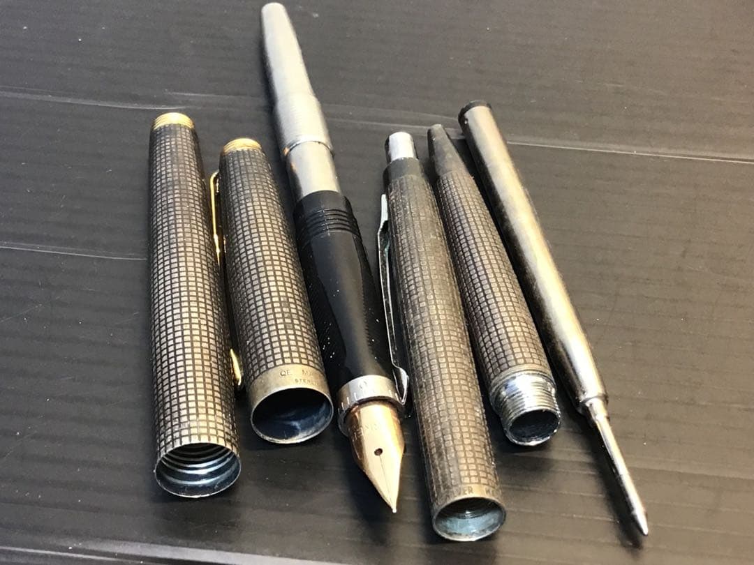 パーカー 75 スタ ーリングシルバー 初期型 14金63 万年筆