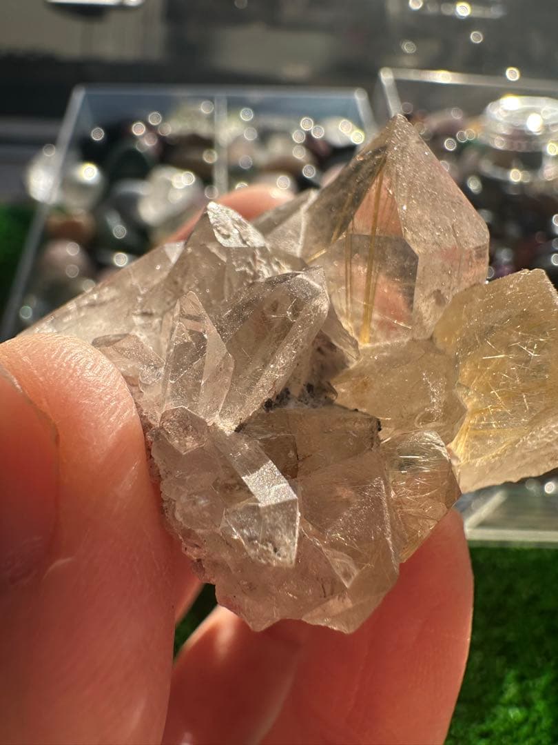 天然 ルチルクォーツ 原石（クラスター） 32g