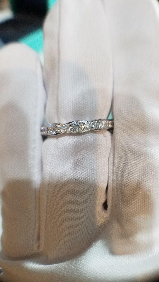 専用！4300円割引！お得エタニティ♡最高級モアサナイト　ウェーブエタニティ