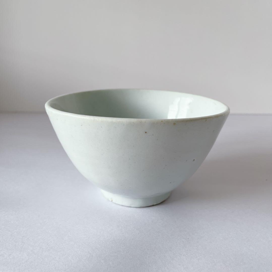 李朝　白磁　茶碗　骨董