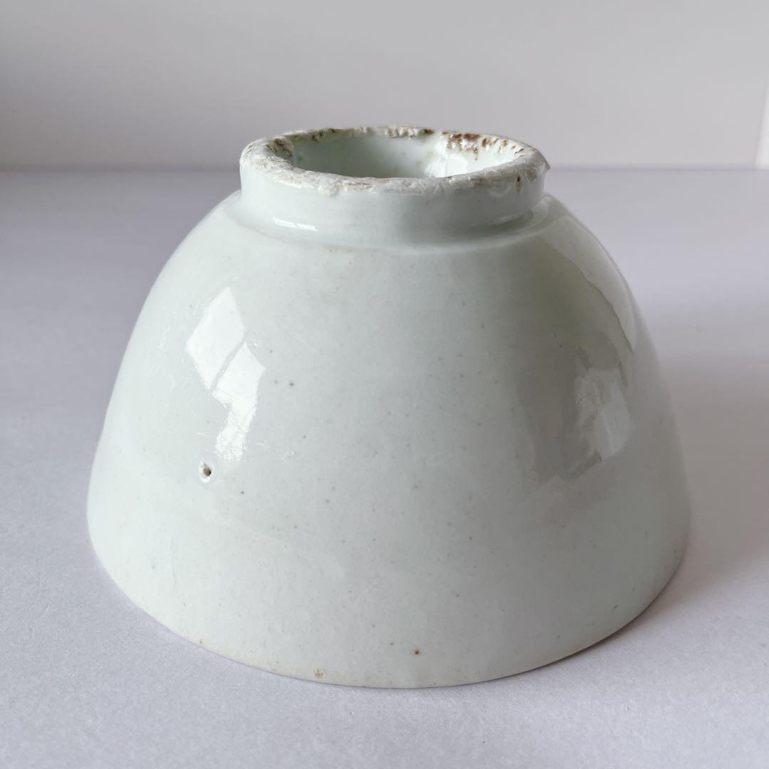 李朝　白磁　茶碗　骨董