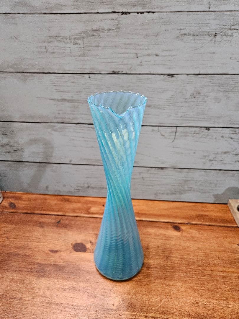 フランスアンティーク オパールセントガラスの花瓶 ピッチャー フラワーベース