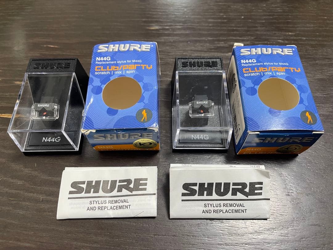 SHURE M44G 純正交換針 2個セット