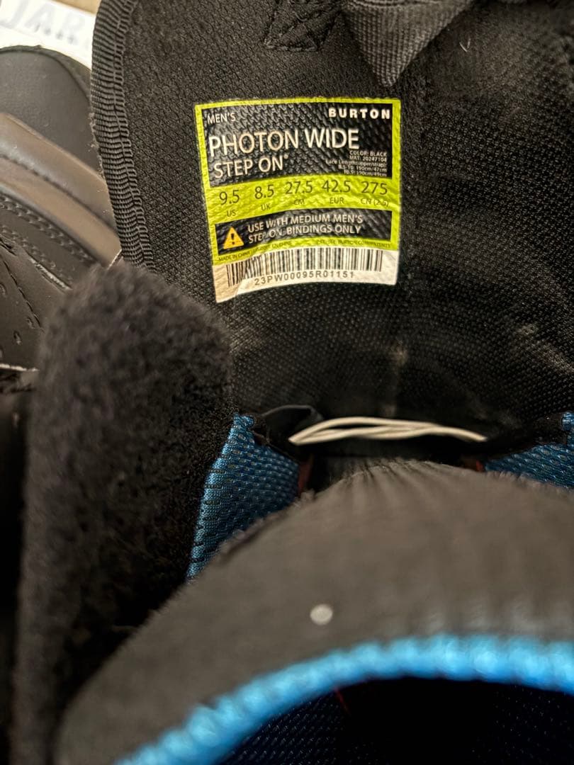 スノーボード Burton PHOTON wide step on black 27.5cm