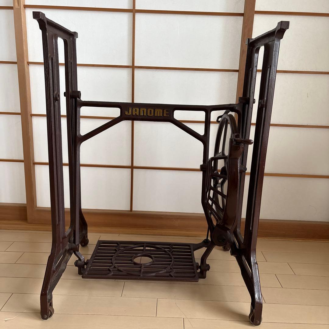 JANOME ジャノメ ミシン台　脚のみ アンティーク　ダークブラウン