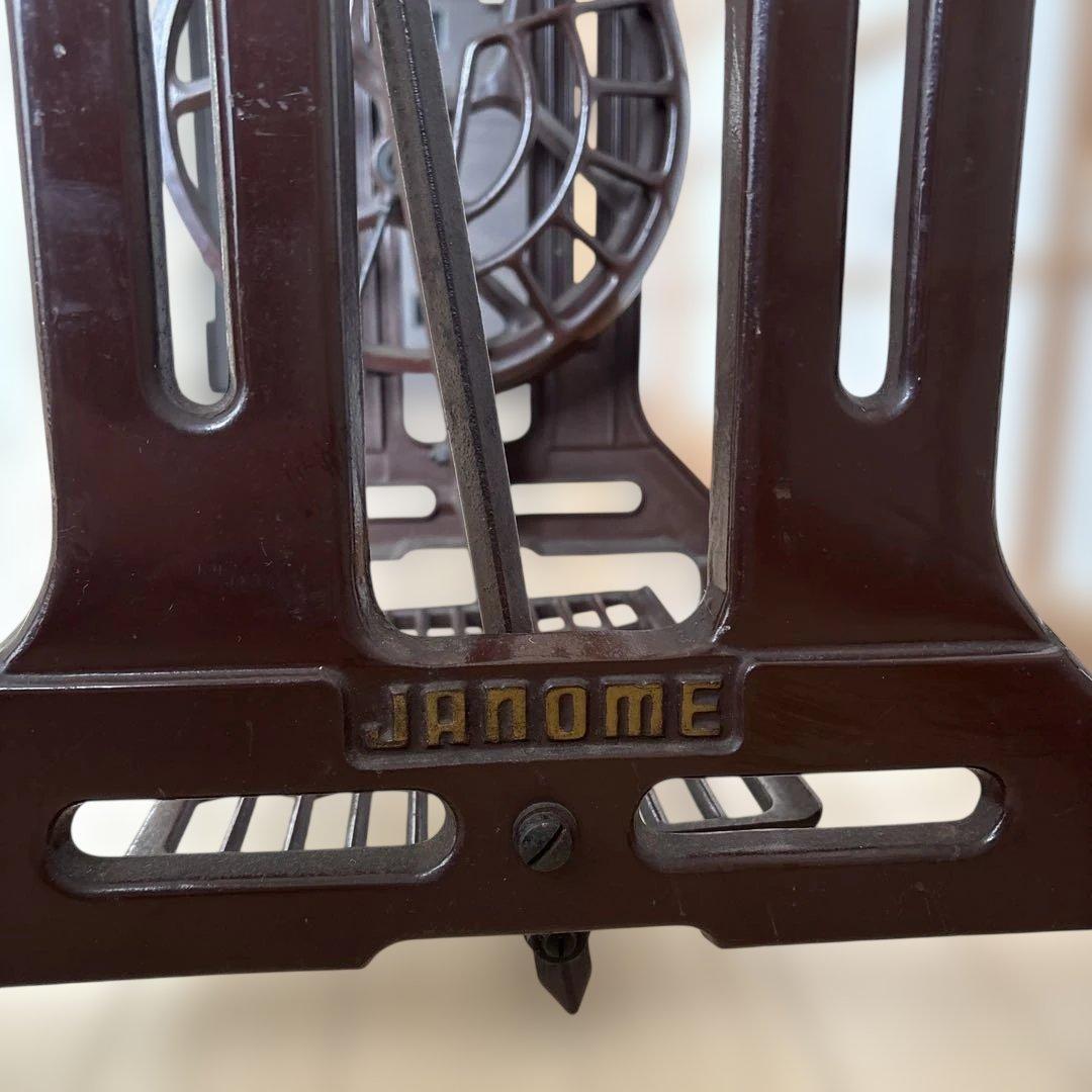 JANOME ジャノメ ミシン台　脚のみ アンティーク　ダークブラウン