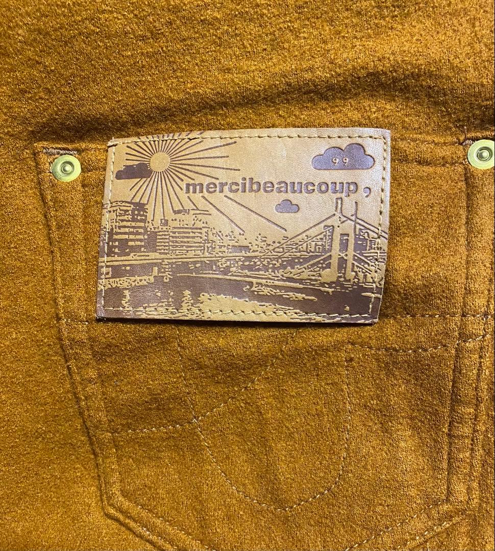 希少珍品　試着のみmercibeaucoup WOOLサルエルパンツ　革パッチ