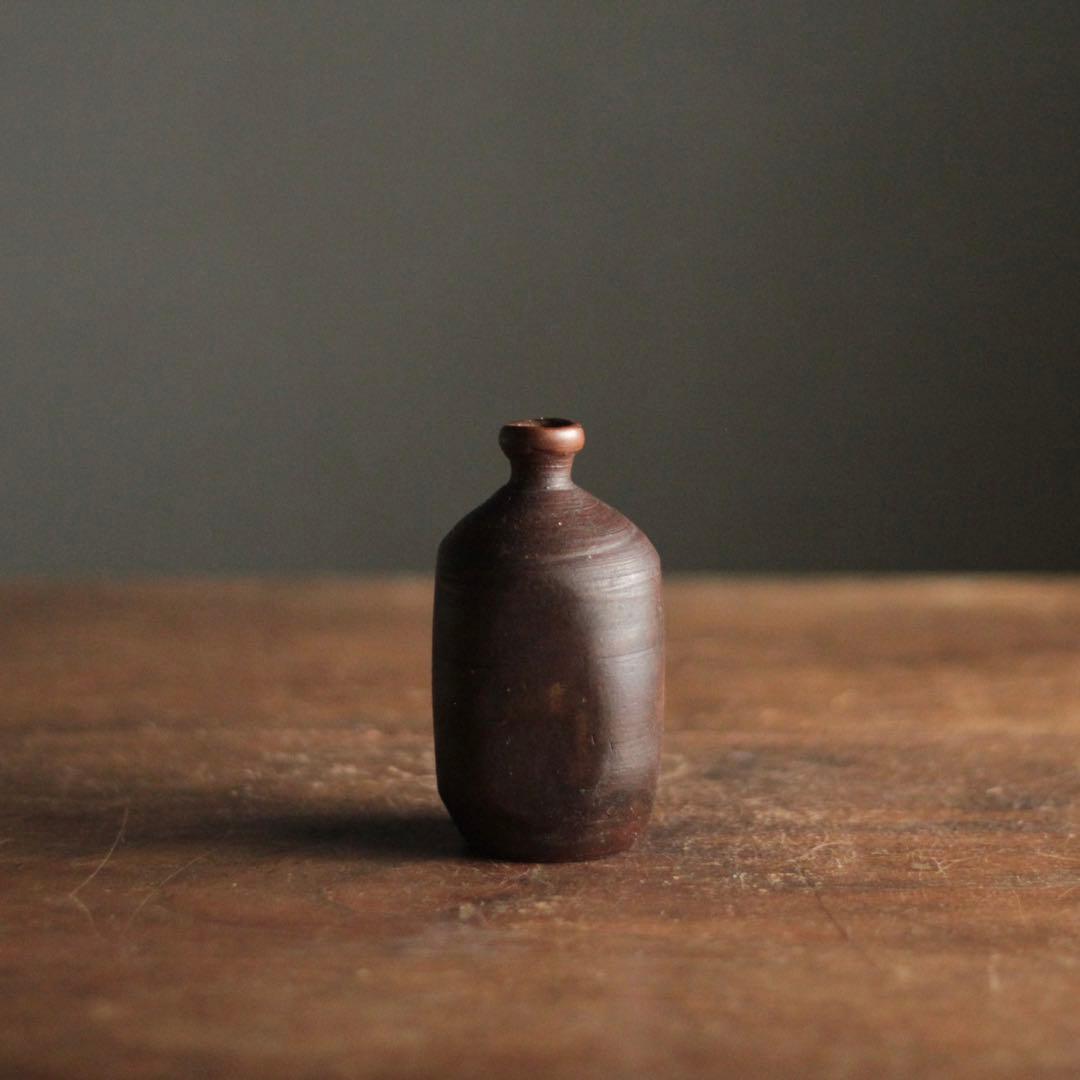 明治の備前のかわいいやつ 小徳利 備前焼 容量約100ml 古道具 アンティーク