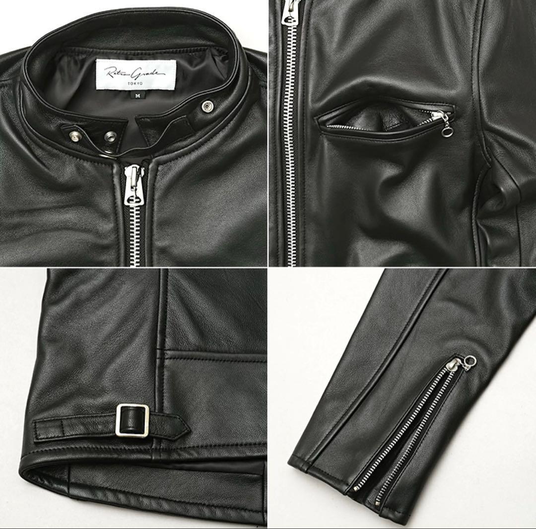 新品★Retro grade★レトログレード★シングルライダースジャケット★羊革