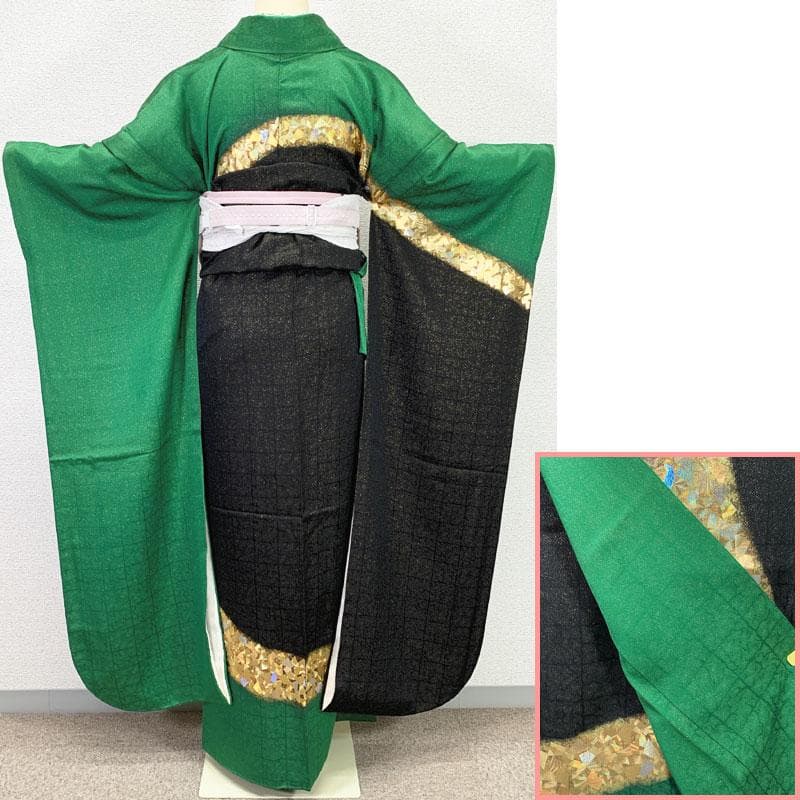 512z53☆堀省平 振袖 金通し 金彩 シンプルモダン☆美品 成人式 結婚式