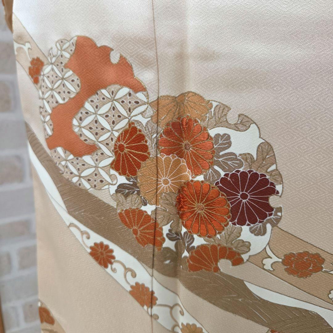 未使用、しつけ糸付き付け下げ訪問着4点フルセット、着物、袋帯、帯締め、帯揚げ