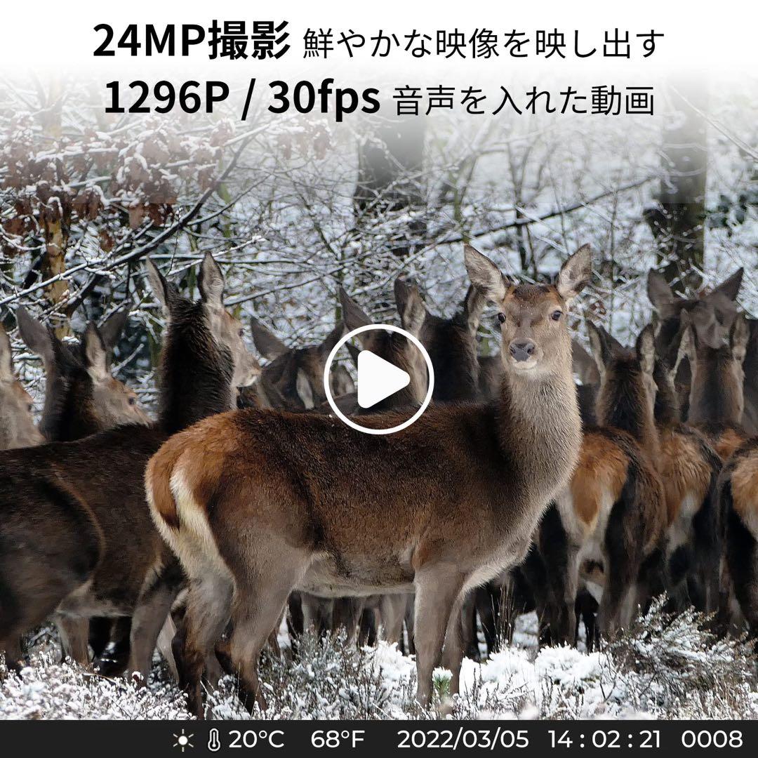 K&F Concept トレイルカメラ 防犯カメラ 監視暗視カメラ