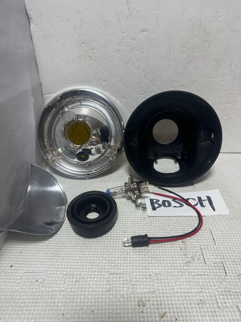 当時物希少絶版パーツモンキー用BOSCH製異形凸凹レンズ付きヘッドライト