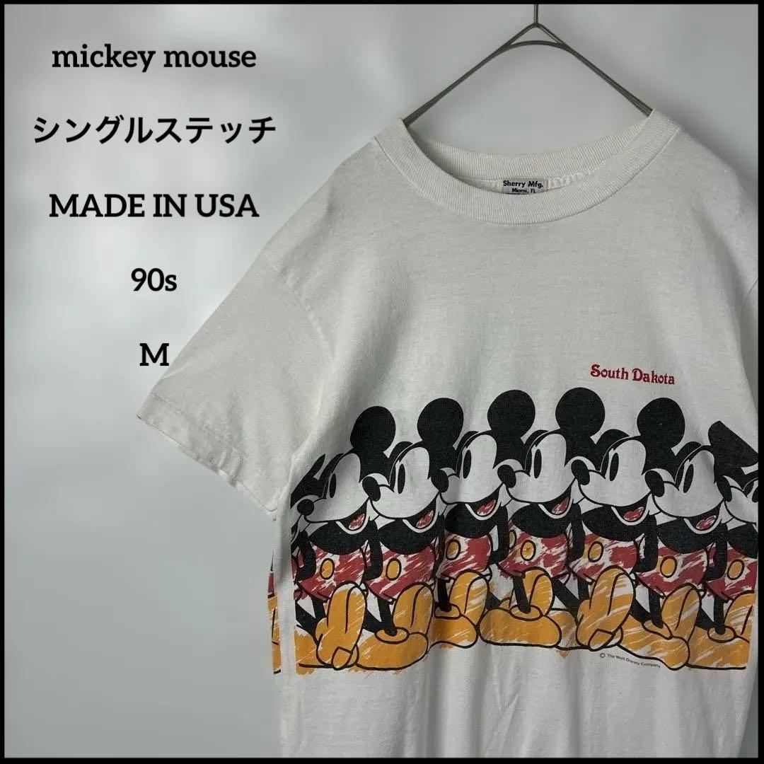 ミッキーマウス Tシャツ アメリカ製USA製　90sホワイト　ジャクソンマティス