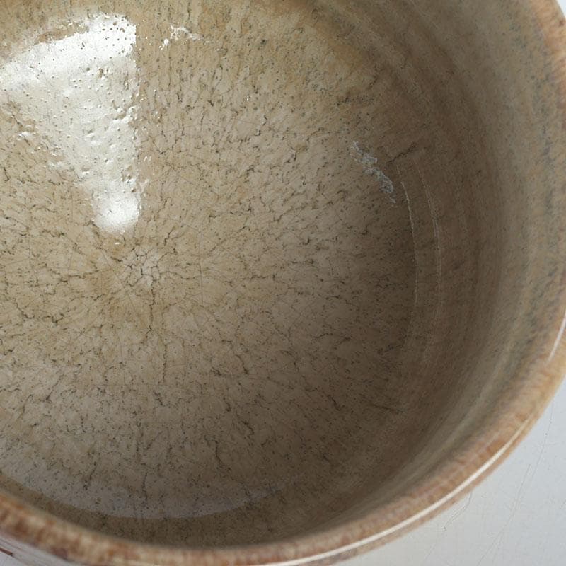 茶道具　京焼　秋峰窯　中村良二作　窯変紅葉絵　茶碗　共布共箱　V　9755