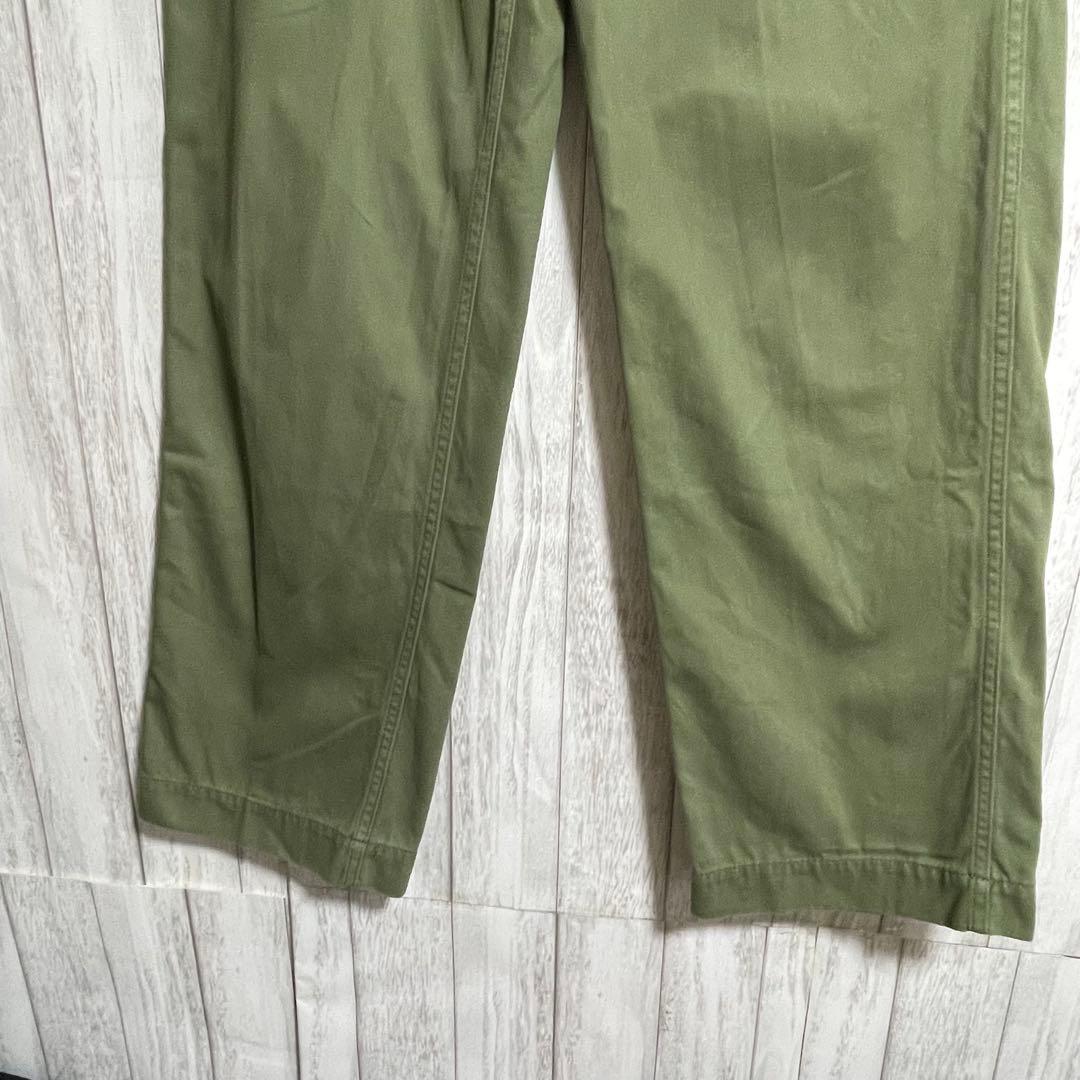 テリー完売 スピックアンドスパン ルーズベイカーパンツ カーキ サイズ40