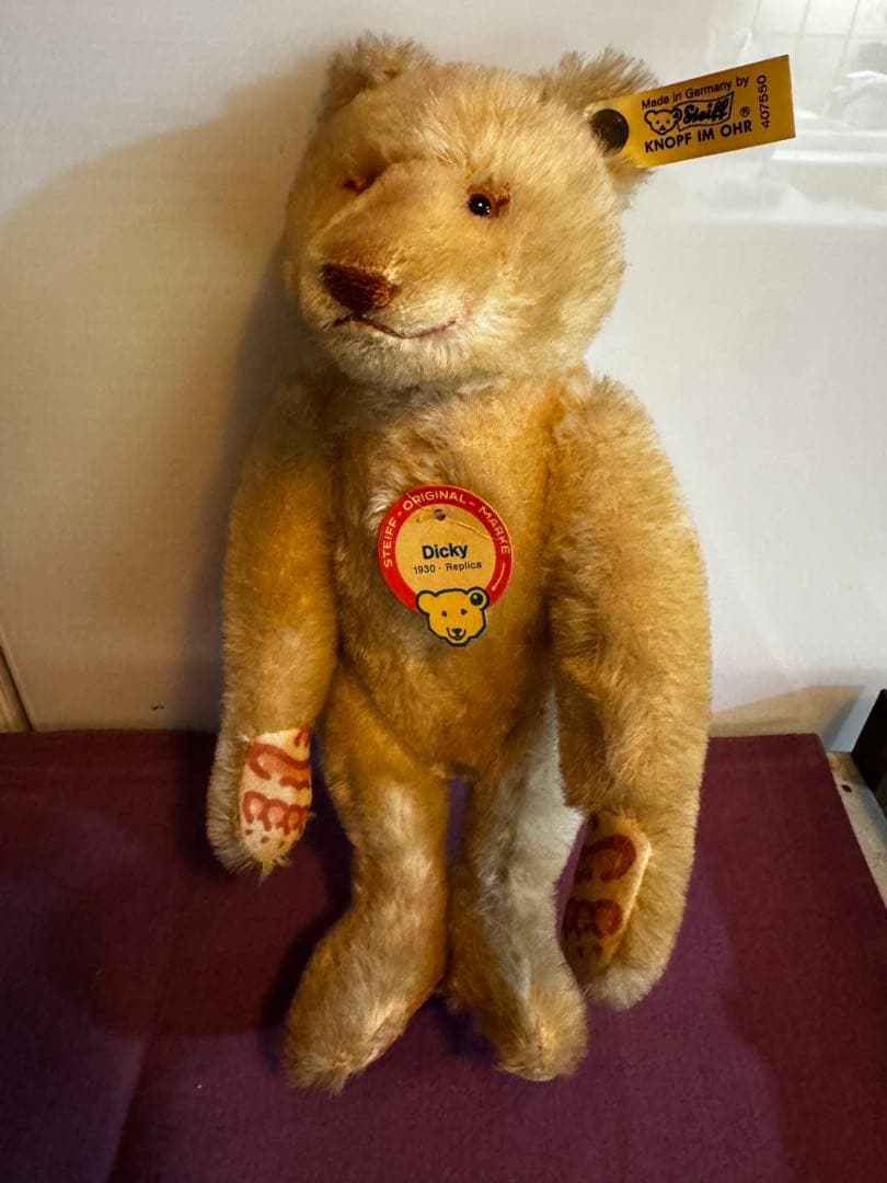 Steiff テディベア Dickyベージュ 約22cm