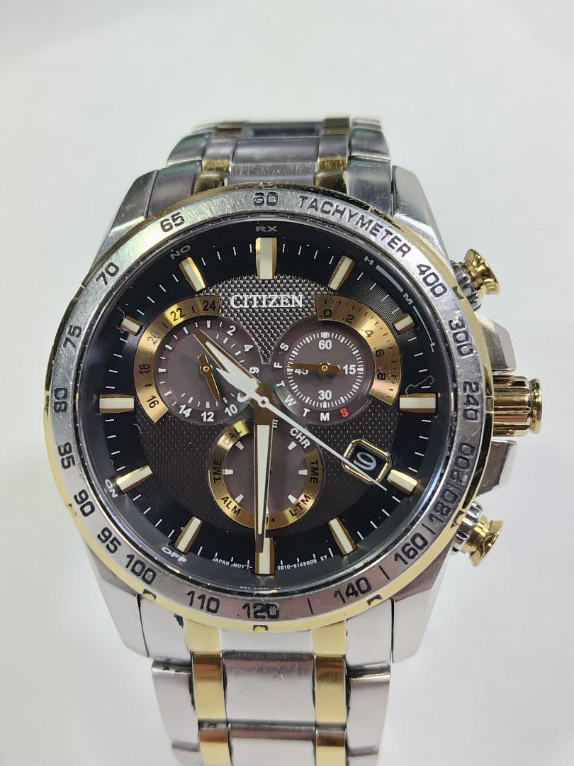 シチズン アテッサ　エコドライブ　ジャパネットコラボ　電波時計　20気圧防水