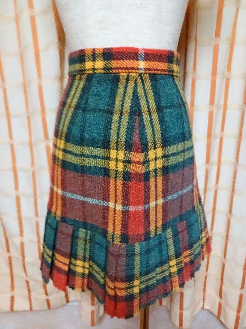 ヴィヴィアンウエストウッド　激カワ！80sハリスツイードタータンチェックスカート