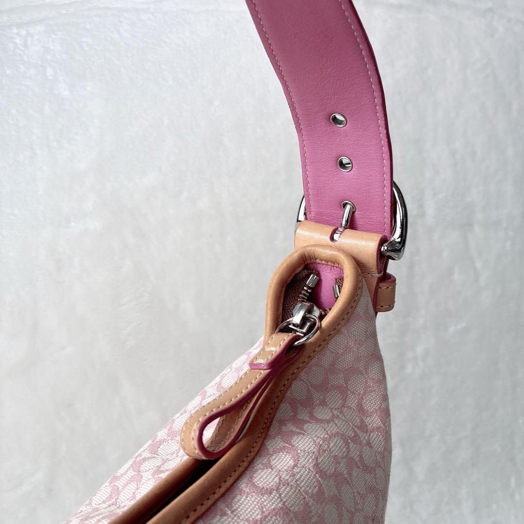コーチ coach ハンドバッグ ワンショルダー シグネチャー ホーボー ピンク