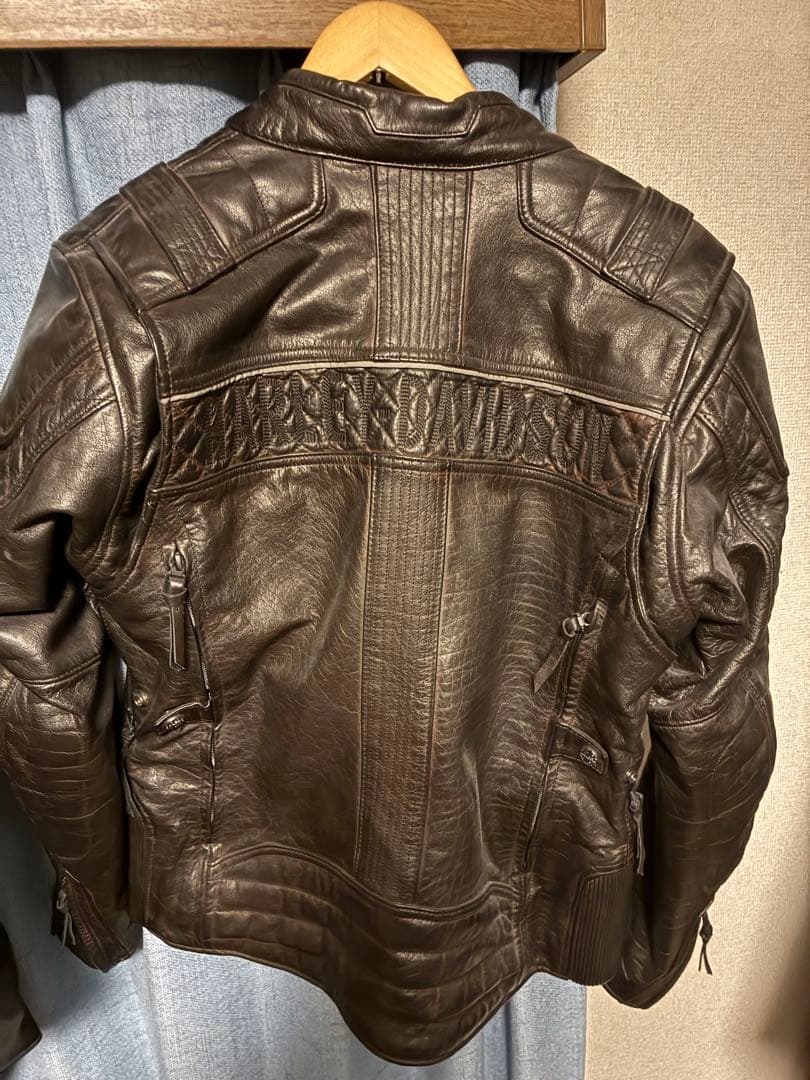 ハーレーダビッドソン ブラウンレザーライダースジャケット