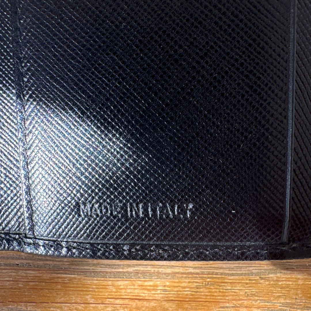 専用PRADA プラダ ブラック 三つ折り財布 サフィアーノレザー
