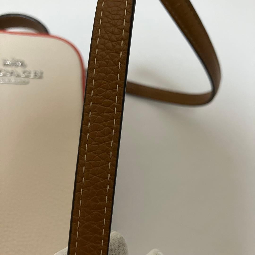 ♡24時間以内発送♡コーチ COACH スマホショルダーバッグ ホワイト/ブルー