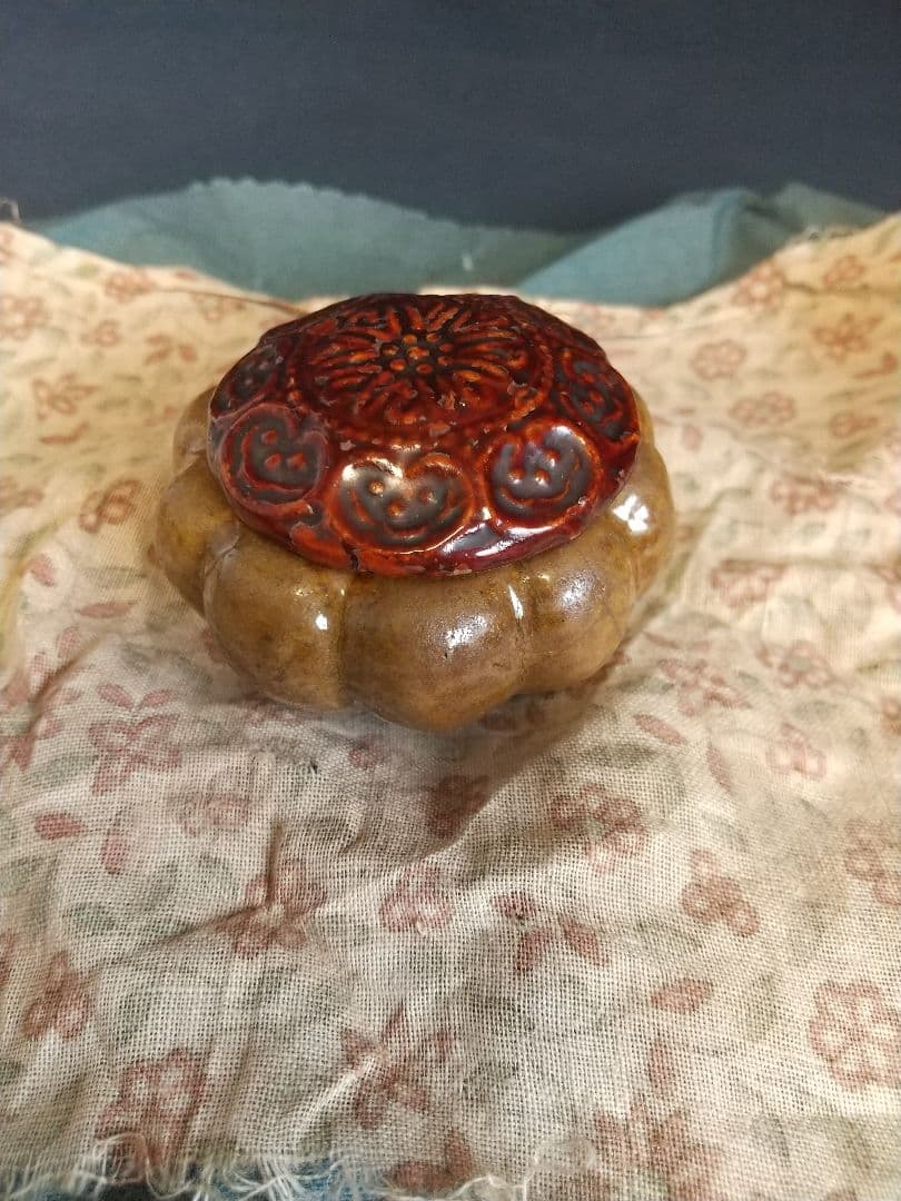 本歌 阿古陀形 時代交趾香合