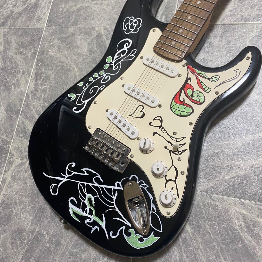 ブラックストラトキャスター ジミ・ヘンドリックス サイケ柄