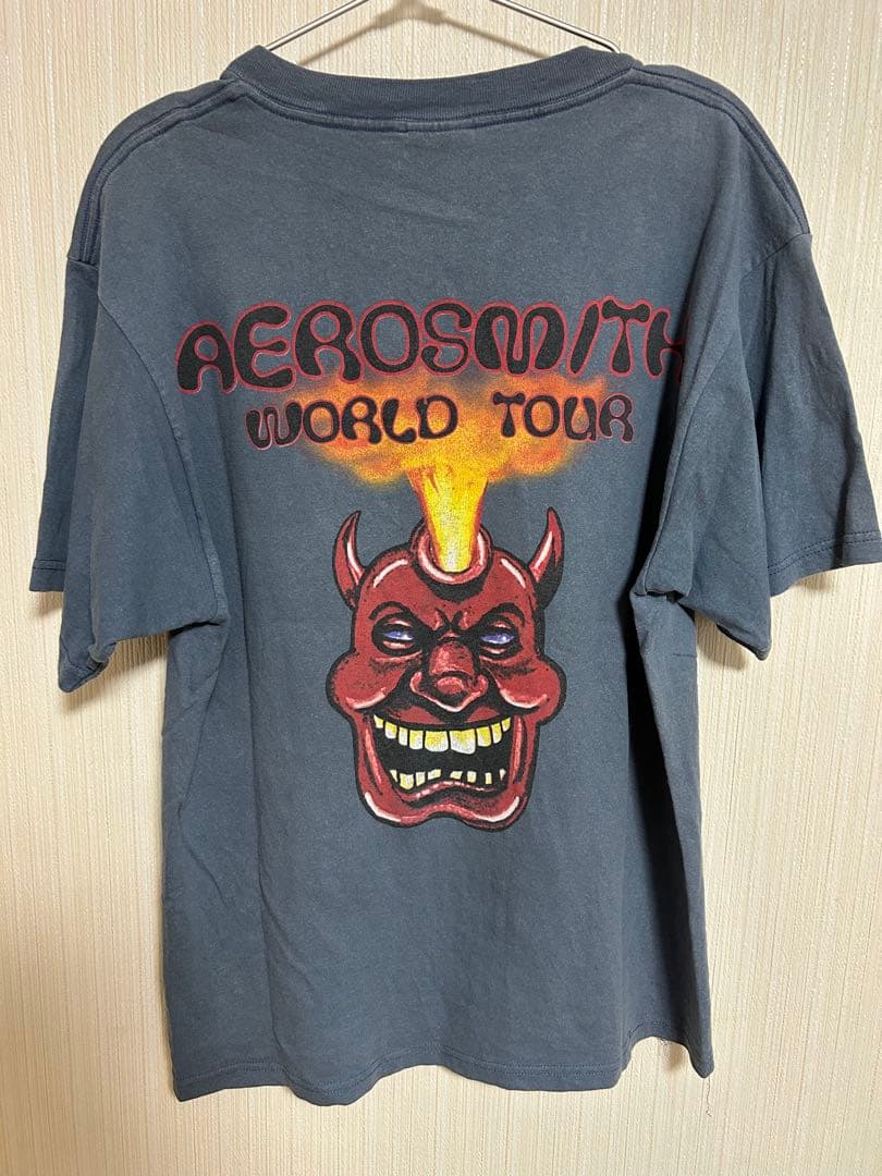 90s AEROSMITH ワールドツアー Tシャツ Lサイズ グレー