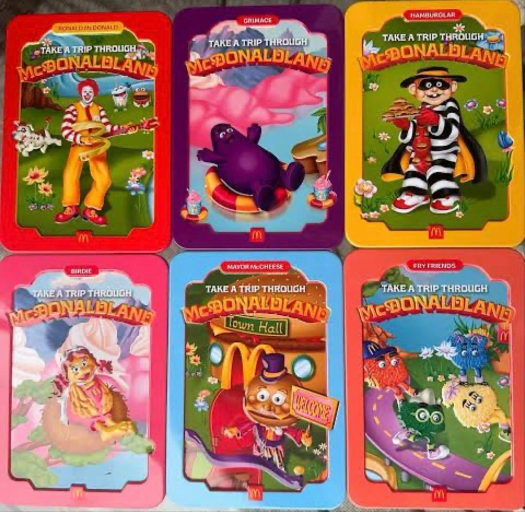 マクドナルド アメリカ ハッピーミール 缶 ステッカー コンプリートセット