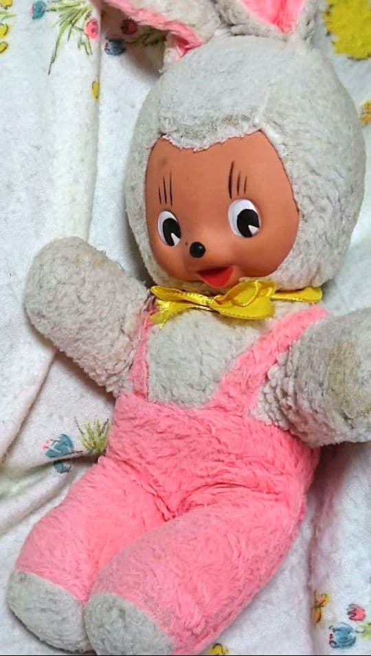 ラバーフェイスうさぎ ビンテージ アンティーク　ラビット　ウサギ