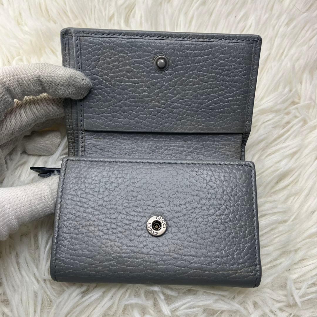 【✨現行品✨】グッチ　ggマーモント 三つ折り財布　グレー