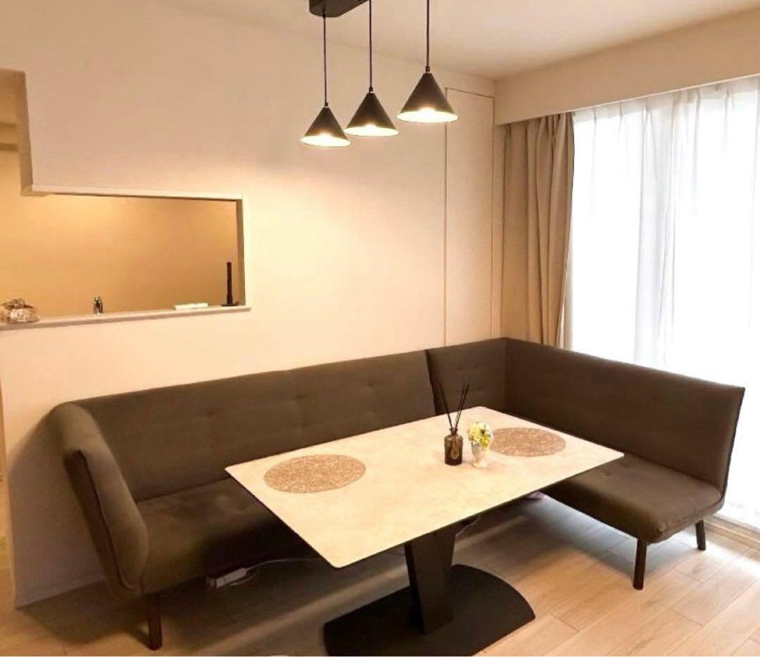 セラミックテーブル ライトグレー