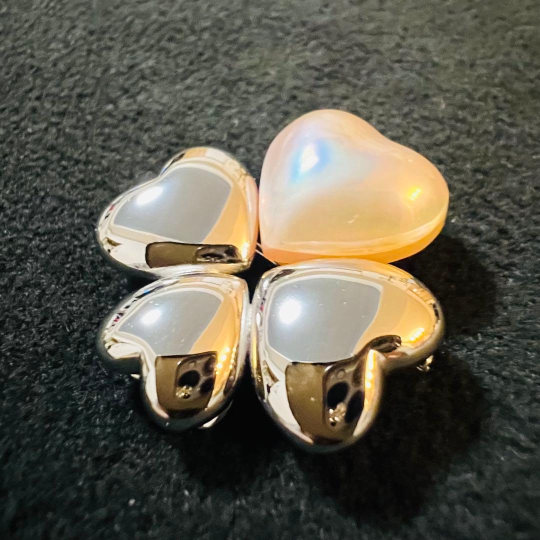 田崎真珠　マベパール　ブローチ　ハート　クローバー　シルバー　TASAKI